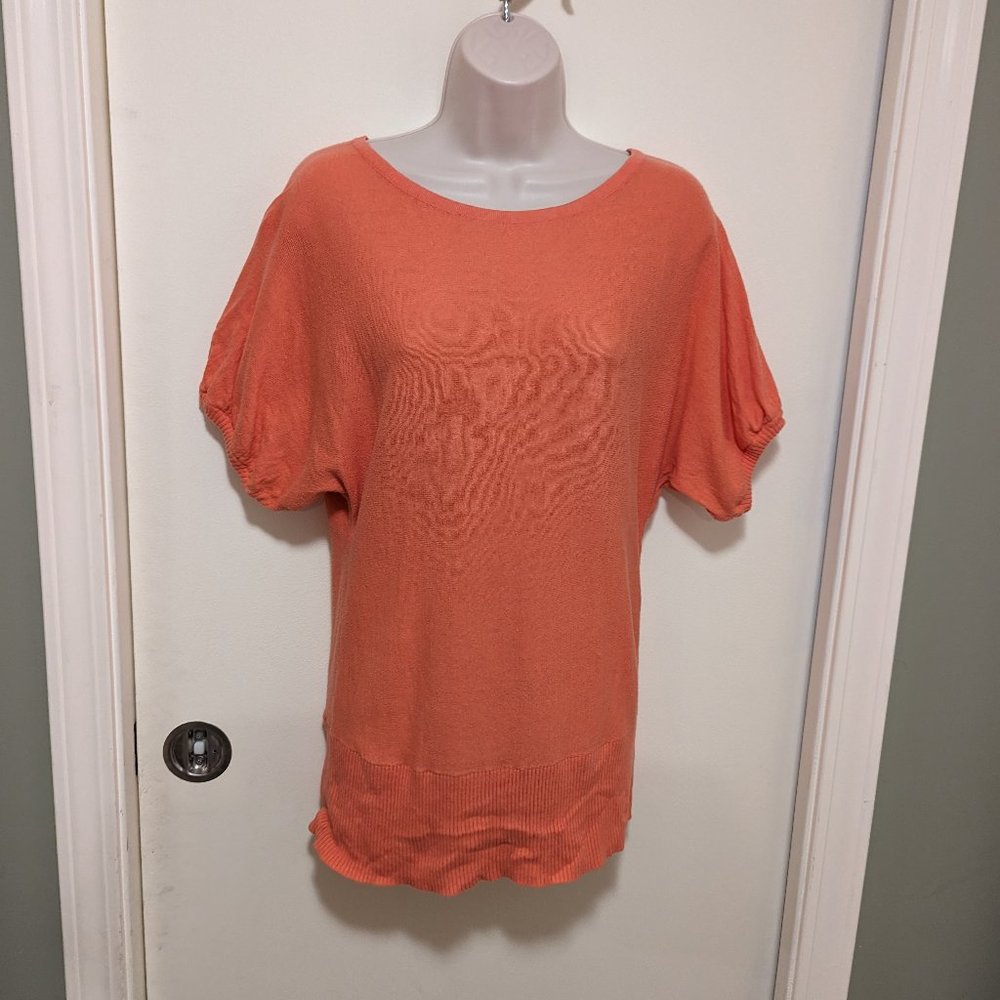 Women's The Limited Orange Light Weight Tunic Sweater Top Size Medium